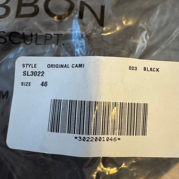 Ruby Ribbon Original Black Cami Shapewear Top NWT Women Size 46 - Picture 8 of 8